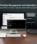 8 Port 10G Managed Ethernet Switch With Auto Adaptive 10G 5G 2Point5G And 1G Speeds L3 Web And CLI Management setup view