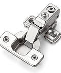 Two Pack Short Arm Kitchen Cabinet Hinges One Half Inch Overlay Brushed Nickel 105 Degree Soft Close Concealed Hinges With Mounting Screws