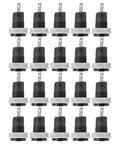20 Piece Banana Socket Binding Post Adapters Welding Type Grounding 4mm Brass Plated Terminals With ABS Insulated Shell For 32A 1kV CAT III