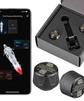 Motorcycle Tire Pressure Monitoring System 2 Pack With Wireless Sensors, Real Time Tire Pressure And Temperature Alerts, Ultra Accurate Within Two PSI And Two Degrees Celsius, Quick Update After Twelve MPH For Safer, Smoother Rides On The Road, app display and sensors