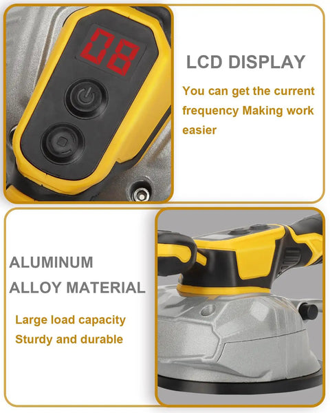 Cordless Tile Vibration Leveling Machine For 20V Battery With 8 Speed Settings 150W Tiler Vibrator LCD display and suction cup