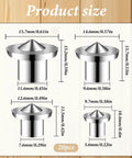 Image showing 20 Piece Dowel And Tenon Center Pins Set For Woodworking Transfer Dowel Centering Plugs In 1/4 5/16 3/8 And 1/2 Inch Sizes.