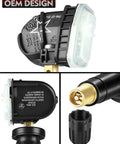 Top Shelf Pre Programmed Tpms Tire Pressure Sensor 315Mhz Replacement Oe 13598771 showing connector and valve details.