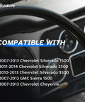 Interior view of dashboard showing compatibility list for Rear Abs Wheel Speed Sensor Pair Fits 07 To 13 Chevy Silverado 1500 2500 3500 And Gmc Sierra.