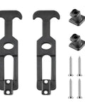 Two Pack Rubber Flexible T Handle Draw Latches With Mounting Screws for Tool Box Boat Cooler Golf Cart, 4.4x1.85 Inch Hood Latches