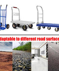 Heavy Duty Swivel Casters With Thick Rubber Wheels And Precision Ball Bearings Rock Solid Silent Glide Design on various surfaces.