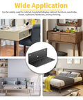 Heavy Duty 4 Inch L Shaped Right Angle Bracket With Screws 6 Hole Mounting 3 Millimeter Thick Black Metal Corner Brace shown in various furniture applications