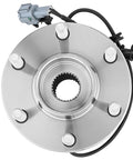 Front view of Front Wheel Hub Bearing Assembly For Nissan Frontier 2005 To 2019, Pathfinder 2005 To 2012, Xterra 2005 To 2015, And Suzuki Equator 2009 To 2012 4x4 Models Only Direct Replacement Wheel Hub Kit 515065 Ride Ready, Easy Install.