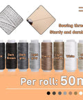 Pro Grade Heavy Duty Leather Upholstery Repair Kit with 8 upholstery threads in various colors, 50m per roll.