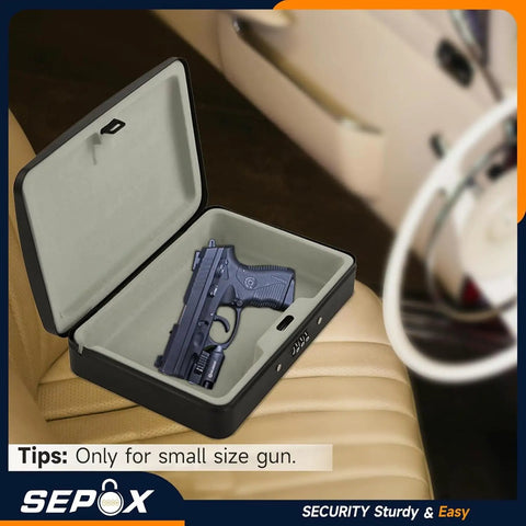 Water And Fire Resistant Portable Security Case With Solid Steel Build, Resettable Combination Lock in car seat