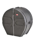 Built Like A Tank 16 X 30 Marching Bass Drum Case With Thick Cushioned Lining And Stackable Frame side view with straps.