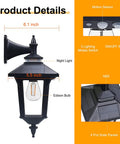 Outdoor Solar Wall Lights Dusk To Dawn With Motion Sensor, Four Solar Panels, 3 Modes, Waterproof Wall Sconce Lantern 2 Pack
