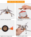Step-by-step guide on using Portable Camping Gas Stove With 1Lb Propane Tank Adapter Foldable Backpacking Stove With Piezo Ignition