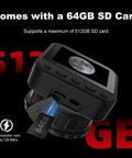 4K Wireless Telescope Camera With 1.25 Inch And 2 Inch Eyepiece Adapters, LCD screen showing moon, includes 64GB SD card