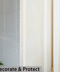 Sharp Matte Gold Peel And Stick Corner Guards Shield Walls And Drywall Hassle Free Heavy Duty Aluminum L Trim with strong adhesive on wall.