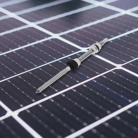Stainless Steel Solar Mounting Hanger Bolts Heavy Duty Fasteners Built Tough For Rock Solid Roof Panel Securing on solar panel.