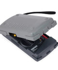 CD800a Digital Multimeter All-In-One DMM with case partially open, showing controls and captive test leads