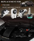 Beefed Up Engine And Transmission Mount Kit For 2010 2011 Through 2017 Captiva Equinox Terrain 2 4L engine mounts under hood view.
