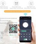 Lit Six-Head Crystal LED Flush Mount Ceiling Light With Remote Control app interface on smartphone screen