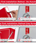 24 Pack Fire Extinguisher Signs 6.3 Inch By 6.3 Inch Durable Acrylic Warning Signs with installation method