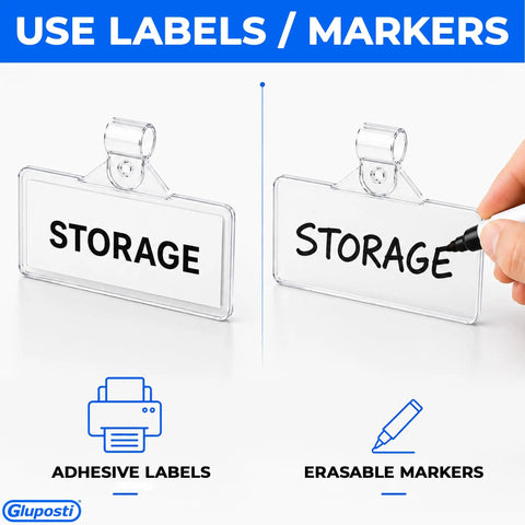 Keep Your Pantry Looking Crisp With These Ridiculously Sweet Clear Wire Shelf Label Holders For Home Organization And Retail Displays Featuring Reusable Clip On Pockets For Adhesive Tags Measuring 3 By 1.25 Inches Tall