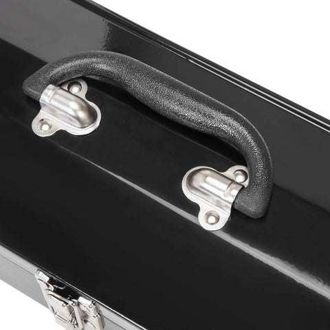 Handle of Must Have 15.5 Inch Plastic Storage Toolbox With Removable Tray And Adjustable Dividers For Effortless Organization