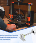 3D printer with 8mm By 350mm Linear Motion Rod Shaft Guide Kit with SC8UU Ball Bearings and SK8 Rail Supports