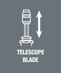 Diagram showing the extendable bayonet blade of the 7 In 1 Bitholding Screwdriver With Extendable Bayonet Blade Rapidaptor Quick Release Chuck. 