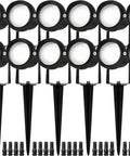 Low Voltage 5W Landscape Spotlight Kit, 12V AC/DC Waterproof Lit Outdoor Flag And Tree Lights With Wire Connectors, 12 Pack