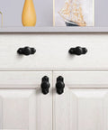 Killer 6-Pack Matte Black Cabinet Knobs With Backplates Solid Zinc Alloy Single Hole Drawer Pulls For Kitchen Cabinets And Dressers Hella Sweet Modern Hardware With Spacers Included on white cabinetry.