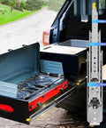 Beefy 76mm Wide Heavy Duty Locking Drawer Slides Set One Pair Full Extension Ball Bearing Rails With 500 Lb Load Capacity used in a truck bed