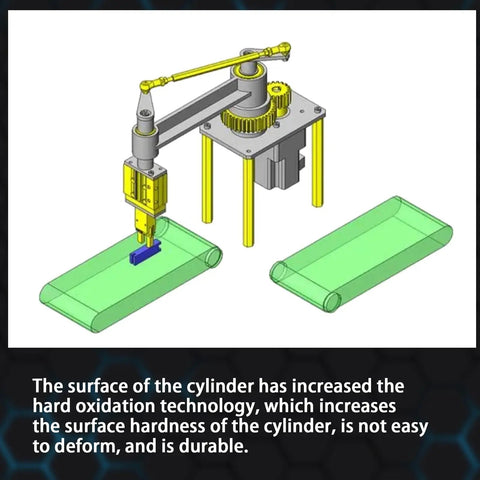 Illustrated use of 20mm Bore Air Gripper Pneumatic Cylinder, Parallel Style Aluminum Alloy Body in industrial automation system
