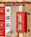 Door Hinge Jig For Doors And Frames Pro Grade Upgraded Adjustable Mortise Width Aluminum Alloy Template Kit displayed on door