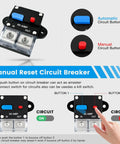 Badass 100 Amp Circuit Breaker For Marine Boats Trolling Motors And ATV 12V Through 48V DC IP67 Sealed Housing with manual reset.
