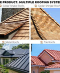 Top Shelf Roof Ventilation Mat Thirty Nine By Sixty One Point Five Feet Creates Wide Air Gap To Dial Down Heat And Save Membranes Ultra Light Flexible Sheet Molds To Bent Lines For Zero Stress Mounting roofing styles showing cedar shake, cedar shingle, metal, and tile roofs.