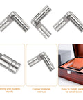 Concealed Barrel Hinge Set For DIY Keepsake Boxes And Cabinets, 18Pcs, 25x5mm, Invisible Copper Barrel Hinges With Folding Support, Silver Finish