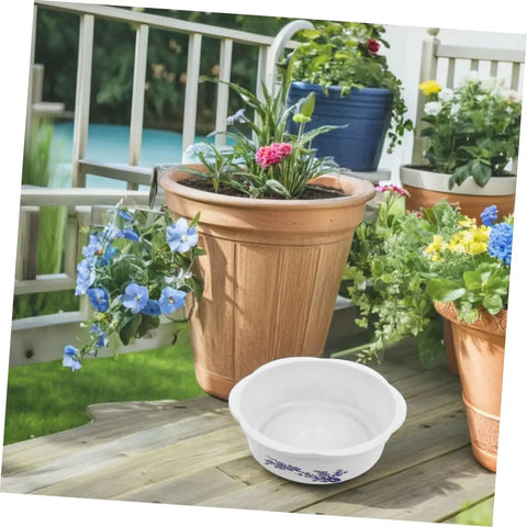 Four Piece Bowl Planter Set For Water Lilies, Lotus And Daffodils Hydroponic Flower Pots For Indoor Gardens, Low Maintenance, No Fuss Watering, Easy Decor For Home Or Office, Versatile Plant Pot Combo, white bowl planter