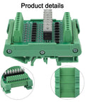 Close-up of green 8 Channel Optocoupler Isolator Module For PLC DC Output Board 12 And 24 V NPN With MOSFET Drive, showing details
