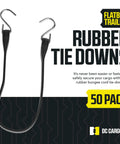 50 Pack Tarp Straps For Flatbed Trailers 9 Inch Long Natural Rubber Bungee Tie Downs With Metal S Hooks on display