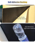 Self-adhesive black foam strip showcasing eco-friendly hot melt adhesive, ideal for Banish Wall Scuffs And Door Dings Cold With Heavy Duty Self Adhesive Wall Protectors Black Foam Bumper Strips Durable Paint Shield For Garage Cars Playrooms And Gyms 3cm Thick 32 Ft Roll.