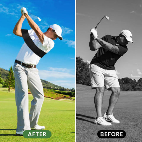 Golf Swing Arm Band Training Aid For Correct Posture And Stable Swing Pro Grade Foldable Elastic Band Arm Trainer demo