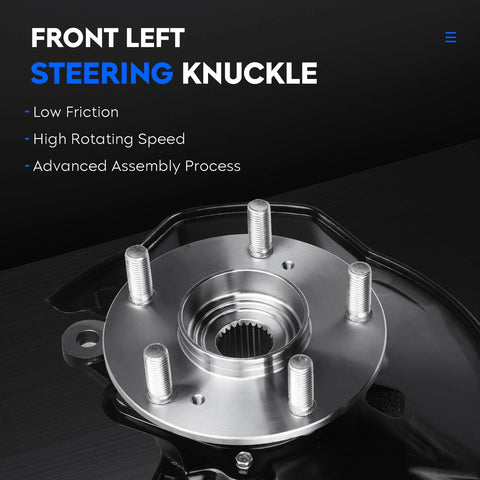 Left Front Steering Knuckle And Wheel Bearing Hub Assembly For Honda Civic 2012 1.5L 1.8L L4 Driver Side Replacement Kit