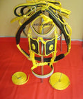 Yellow And Black Nylon Horse Driving Harness Full Size For Carriage And Training Durable Nylon Tack Set Lightweight Yet Strong