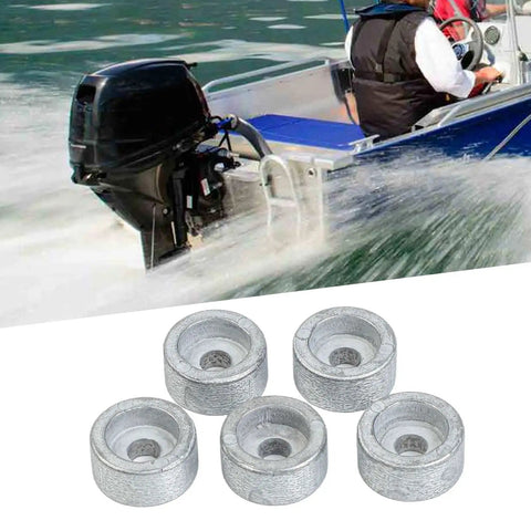 5 Pcs Marine Round Zinc Anodes For Suzuki Outboard 4 Stroke Motors, Anti Rust Engine Protection, Replacement Set, Premium Zinc Alloy