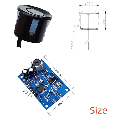 Two Pack JSN SR04T Ultrasonic Distance Sensor Module 23 To 500 Cm Waterproof Transducer For Arduino MCU High Precision
