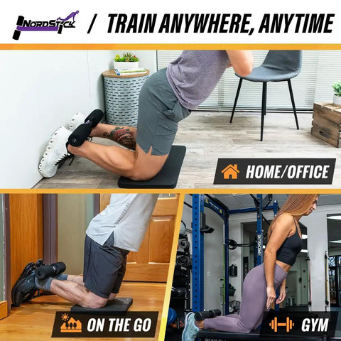Portable Nordic Hamstring Curl Strap For Home Or Travel 5 Second Setup Strengthen Hamstrings Glutes Abs And Core Foam Padding