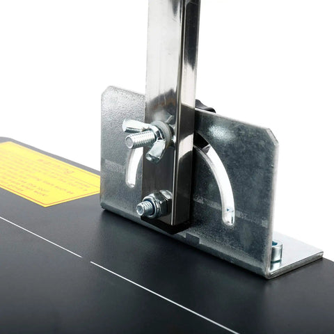 Close-up view of the Tabletop Hot Wire Foam Cutter 110V 30W For Styrofoam and Craft Materials, adjustable guide mechanism shown.