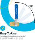 Three Eighth Inch IPS Heavy Duty Full Port Ball Valve Brass Plumbing Fitting with easy-to-use lever for water lines.