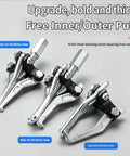Heavy Duty 3 Jaw Slide Hammer Puller Set Made From Thickened Carbon Steel To Grip Bearings Flywheels And Blind Holes With Ease Rust Free Tool For Pro Mechanics Or Diy Guys Who Want Beefy Extractors That Work Fast Safe In Shop Or Home Base. 3-jaw pullers for inner and outer bearing removal