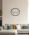 Modern Industrial Geometric Metal Wall Art Panel Premium Sturdy Home Decor Finish For Living Room Bedroom Accent minimalist design on wall